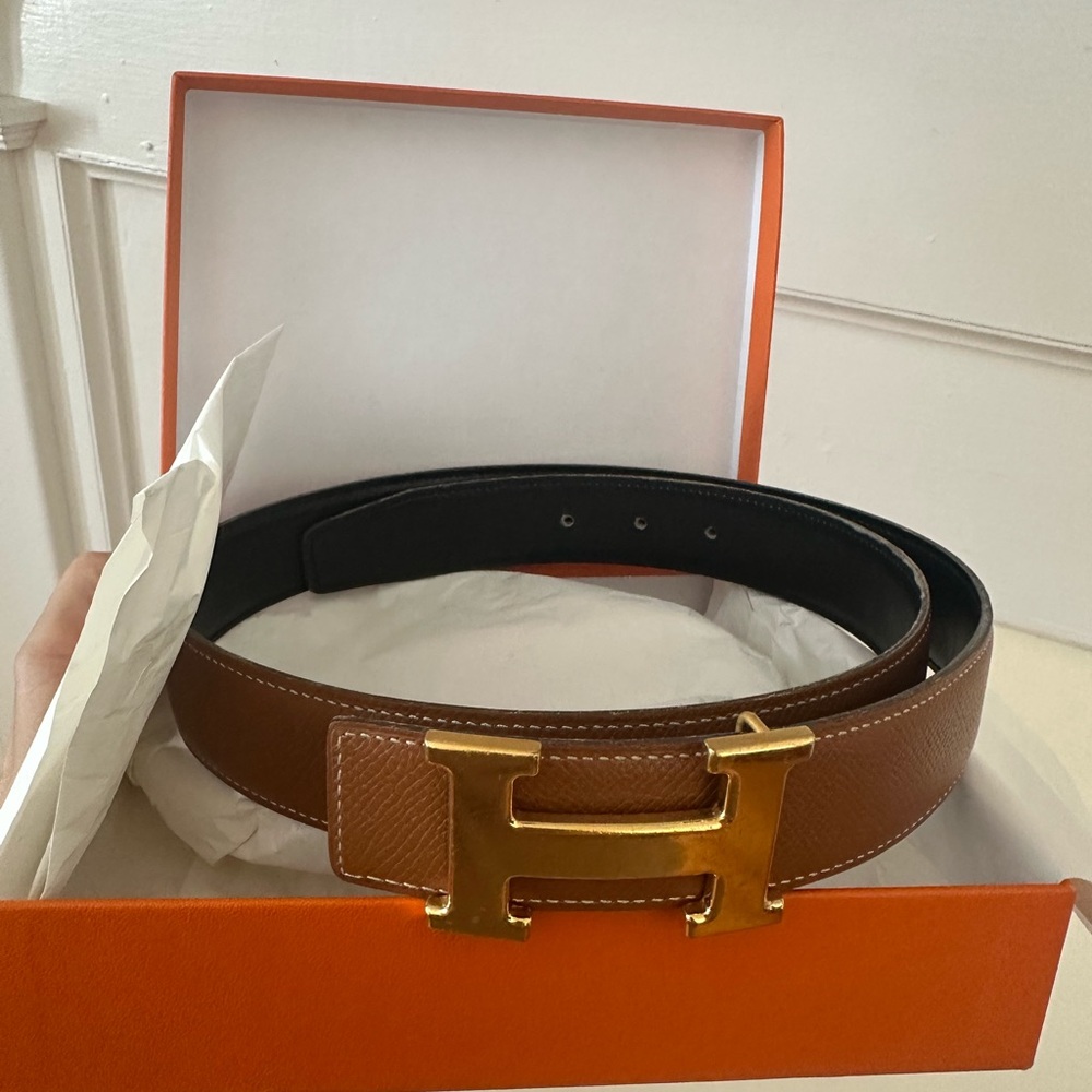 Hermes Constance Reversible Belt size 85